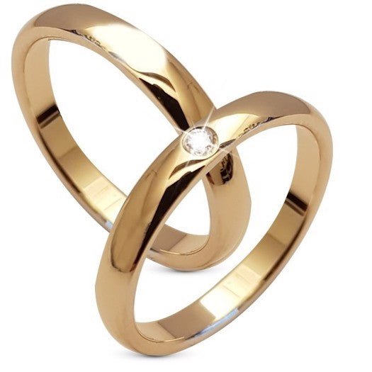Aagaard vielsesringe i 9 eller 14 karat guld med 0,03 ct diamant